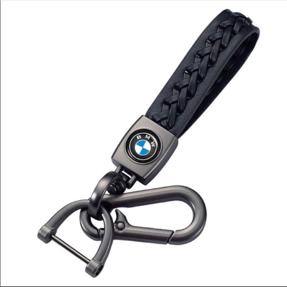 Genuine Leather Car Logo Keychain Suit for BMW - Picture 2 of 2